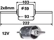 Bosch yleismallin puhallinmoottori 12V - 2x8mm / Ø59.00 x 222.00mm - Puhallinmoottorit & vastukset merkkihaku - 0130063028 - 1