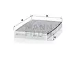 RAITISILMASUODATIN MANN, CITROEN, OPEL - Raitisilmasuodattimet - 1482-CUK29008 - 1