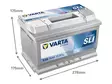 VARTA DYNAMIC SLI 74AH 750A 278X175X175MM -/+ - VARTA käynnistysakut - 1820-E38 - 2