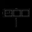 Strands IZE led-takavalon asennuskehys - 3x valolle - LED-takavalotarvikkeet - 1605-800638 - 4