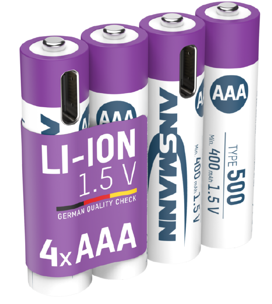 Ansmann AAA 1,5V 500Mah Li-Ion akkuparisto (ladattava) - AAA paristot - 1311-0028 - 1