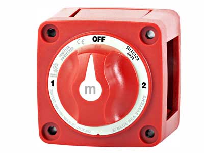 Blue Sea 6008 päävirtakytkin 1-OFF-2 - Blue Sea Päävirtakytkimet - 1790-6008 - 1