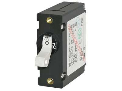 Blue Sea 7218 automaattisulake 25A - valkoinen vipukytkin - Blue Sea Automaattisulakkeet - 1790-7218 - 1