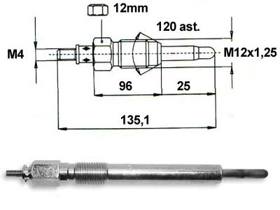 HEHKU GJ12IS ISUZU 20,5V - Hehkutulpat - 8039-0768 - 1