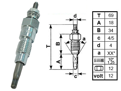HEHKU GJ84NI NISSAN PN132 - Hehkutulpat - 8031-0638 - 1