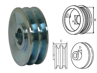 HIHNAPYÖRÄ 30/107MM 2X13 - Hihnapyörät 13mm - 2901-137818 - 1