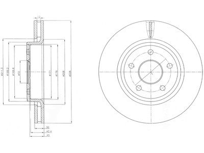 JARRULEVY DELPHI, 1 KPL / PKT, ETU, JEEP COMMANDER, GRAND CHEROK - Jarrulevyt - BG9058 - 1