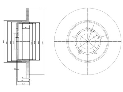 JARRULEVY DELPHI, 2 KPL / PKT, ETU, AUDI A1, A2, A3 / SEAT - Jarrulevyt - BG3208 - 1