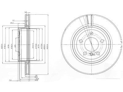 JARRULEVY DELPHI, 2 KPL / PKT, ETU, BMW X3 - Jarrulevyt - BG3938 - 1