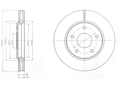 JARRULEVY DELPHI, 2 KPL / PKT, ETU, CHRYSLER VOYAGER - Jarrulevyt - BG4248 - 1