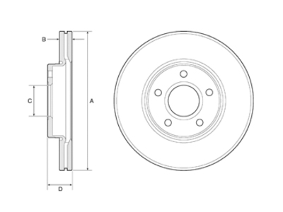 JARRULEVY DELPHI, 2 KPL / PKT, ETU, FORD C-MAX, FOCUS, FOCUS - Jarrulevyt - BG3868 - 1