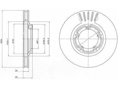 JARRULEVY DELPHI, 2 KPL / PKT, ETU, HYUNDAI H1 - Jarrulevyt - BG4098 - 1