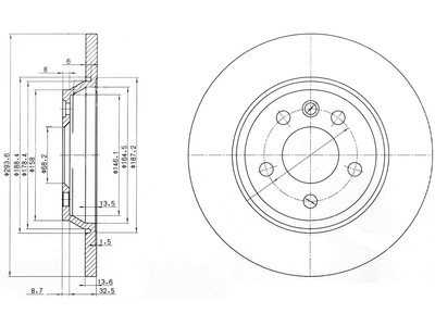 JARRULEVY DELPHI, 2 KPL / PKT, ETU / TAKA, FORD GALAXY / SEAT - Jarrulevyt - BG3518 - 1
