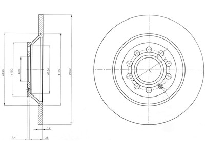 JARRULEVY DELPHI, 2 KPL / PKT, TAKA, AUDI ALLROAD - Jarrulevyt - BG4088 - 1