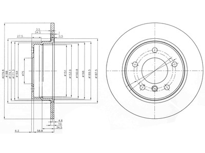 JARRULEVY DELPHI, 2 KPL / PKT, TAKA, BMW 116D, 116I, 118D, 118I - Jarrulevyt - BG3948 - 1