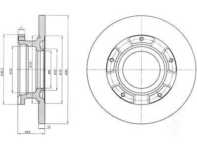 JARRULEVY DELPHI, 2 KPL / PKT, TAKA, FORD - Jarrulevyt - BG4008 - 1