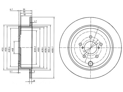 JARRULEVY DELPHI, 2 KPL / PKT, TAKA, SUBARU - Jarrulevyt - BG4158 - 1