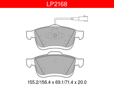 JARRUPALASARJA DELPHI ETU, LANCIA, OPEL - Jarrupalasarjat - LP2168 - 1