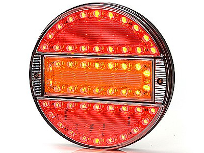 LED-TAKAVALO SLIM LINE 140MM VÄRILLINEN LASI - LED-pyöreät takavalot - 1606-27758 - 1