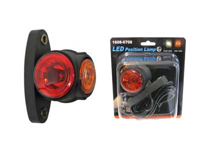LED-ÄÄRIVALO KUMIVARSI 12-24V FF 67MM - Kumivarsi äärivalot - 1608-6708 - 1
