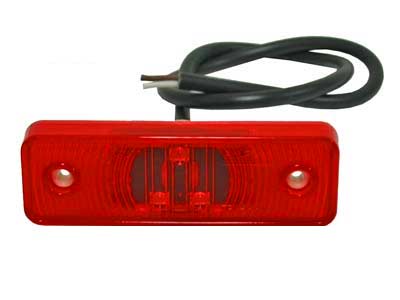 Led-äärivalo punainen 95x30mm - 24V - Punaiset äärivalot - 1608-4748 - 1