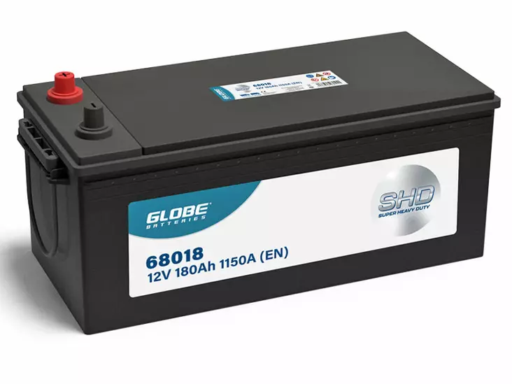 GLOBE SHD SMF 180AH 513X223X223 +/- 1150A EN - GLOBE käynnistysakut - 1806-68018 - 1