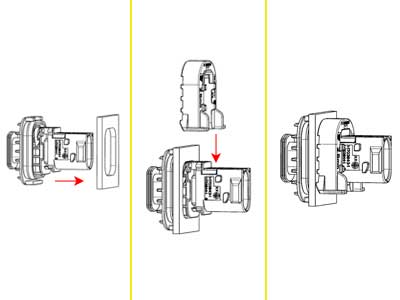KIINNIKE HDSCS GROUP B LAIPALLISIIN, 3,5MM PANEELIIN - HDSCS-tarvikkeet - 1090-01349 - 2