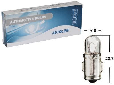 Autoline T6.5 BA7s 12V metallikantapolttimo 1kpl - Halogen metallikantapolttimot 12V - 12829 - 1