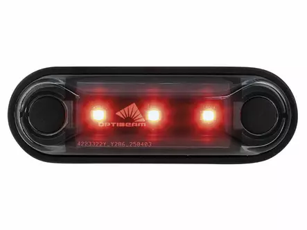 Optibeam Dark Phantom led-äärivalo 12-24V - Punainen - Punaiset äärivalot - 1608-3209 - 1