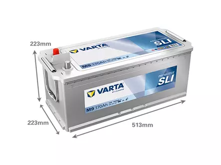 VARTA PROMOTIVE SLI 170AH 1000A 513X223X223MM +/- - VARTA hyötyajoneuvojen akut - 1820-M9 - 2