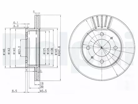 JARRULEVY DELPHI, 2 KPL / PKT, ETU, HONDA JAZZ - Jarrulevyt - BG3749 - 2