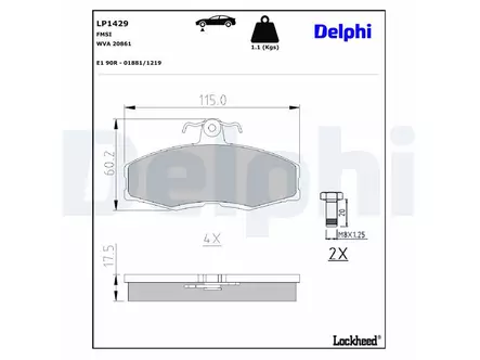 JARRUPALASARJA DELPHI ETU, SKODA, VW - Jarrupalasarjat - LP1429 - 2