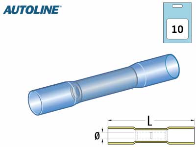Autoline kutistejatkoliitin sininen 10kpl - Kutisteliittimet - 1569-20019 - 1