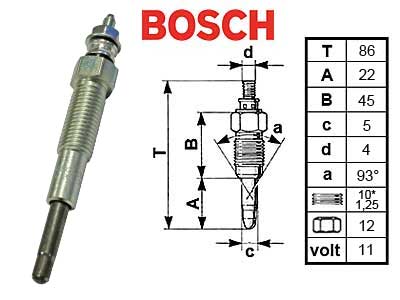 HEHKU BOSCH 11.0V - Hehkutulpat - 0250202089 - 1