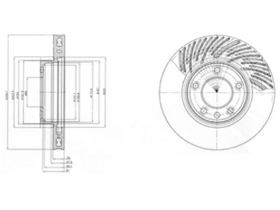 JARRULEVY DELPHI, 1 KPL / PKT, ETU, PORSCHE CAYENNE / VW TOUAREG - Jarrulevyt - BG9949 - 1