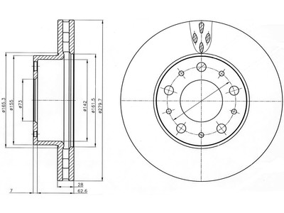 JARRULEVY DELPHI, 2 KPL / PKT, ETU, CITROËN JUMPER, RELAY - Jarrulevyt - BG4059 - 1