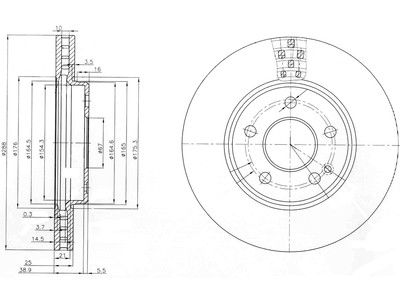 JARRULEVY DELPHI, 2 KPL / PKT, ETU, MERCEDES A200, B180, B200 - Jarrulevyt - BG3909 - 1