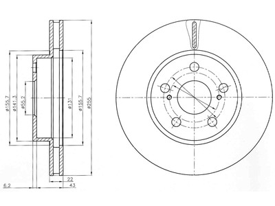 JARRULEVY DELPHI, 2 KPL / PKT, ETU, TOYOTA PRIUS - Jarrulevyt - BG4269 - 1
