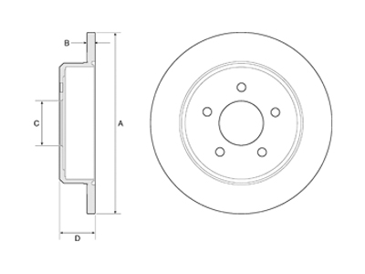 JARRULEVY DELPHI, 2 KPL / PKT, TAKA, CHRYSLER GRAND VOYAGER - Jarrulevyt - BG3739 - 1