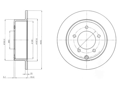 JARRULEVY DELPHI, 2 KPL / PKT, TAKA, DODGE - Jarrulevyt - BG4179 - 1