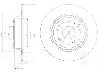 JARRULEVY DELPHI, 2 KPL / PKT, TAKA, HONDA ACCORD - Jarrulevyt - BG4249 - 1