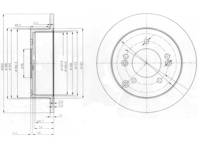 JARRULEVY DELPHI, 2 KPL / PKT, TAKA, HYUNDAI SONATA, TUCSON - Jarrulevyt - BG3799 - 1
