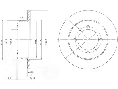 JARRULEVY DELPHI, 2 KPL / PKT, TAKA, HYUNDAI SONATA - Jarrulevyt - BG3609 - 1
