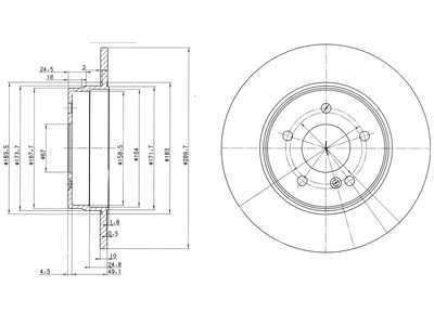 JARRULEVY DELPHI, 2 KPL / PKT, TAKA, MERCEDES - Jarrulevyt - BG3239 - 1