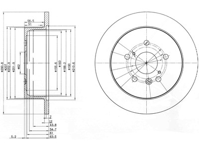 JARRULEVY DELPHI, 2 KPL / PKT, TAKA, TOYOTA AVENSIS VERSO, PREVI - Jarrulevyt - BG3779 - 1