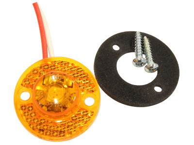 Led-äärivalo pyöreä mini keltainen - 12-24V / Ø30mm - Keltaiset äärivalot - 1608-4859 - 1