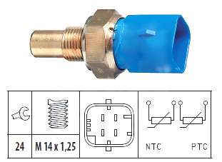 LÄMPÖTUNNISTIN ## (JÄÄHD.NESTE) PSA 1.9D/WJZ - Lämpötilan tunnistimet neste, öljy, - 7901-94509 - 1