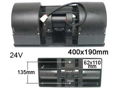 PUHALLIN 24V TÄYD 400X190 - Puhallinmoottorit ja vastukset ym - 9000-1399 - 1