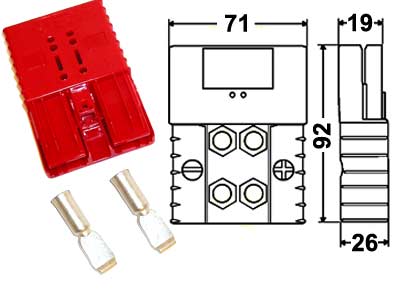 TRUKKIPIST.PUN. 50MM2/160A - Trukkiliittimet - 1553-5989 - 1