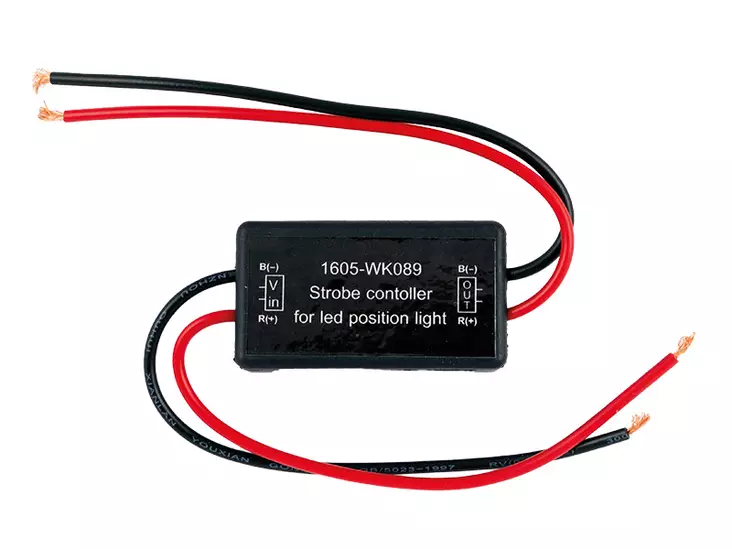 Led-Strobo ohjainyksikkö 12-24V 2A - 1-kanavainen - Vilkkurele LED polttimoille - 1605-WK089 - 1